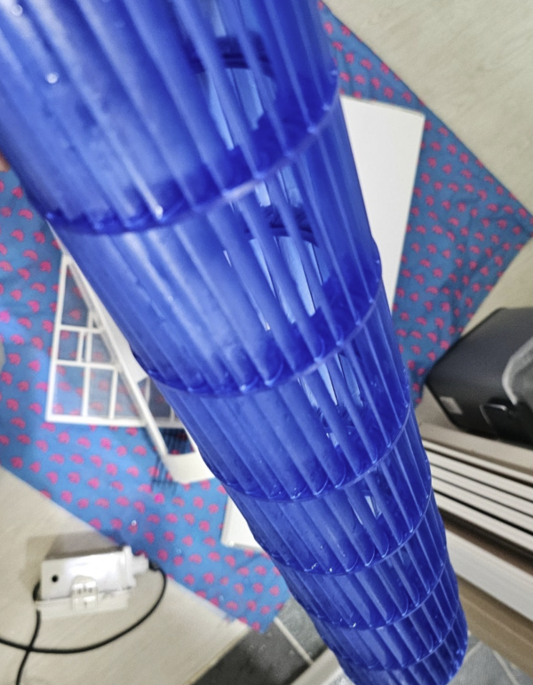 에어컨 팬 세척 완료 - 깨끗한 상태